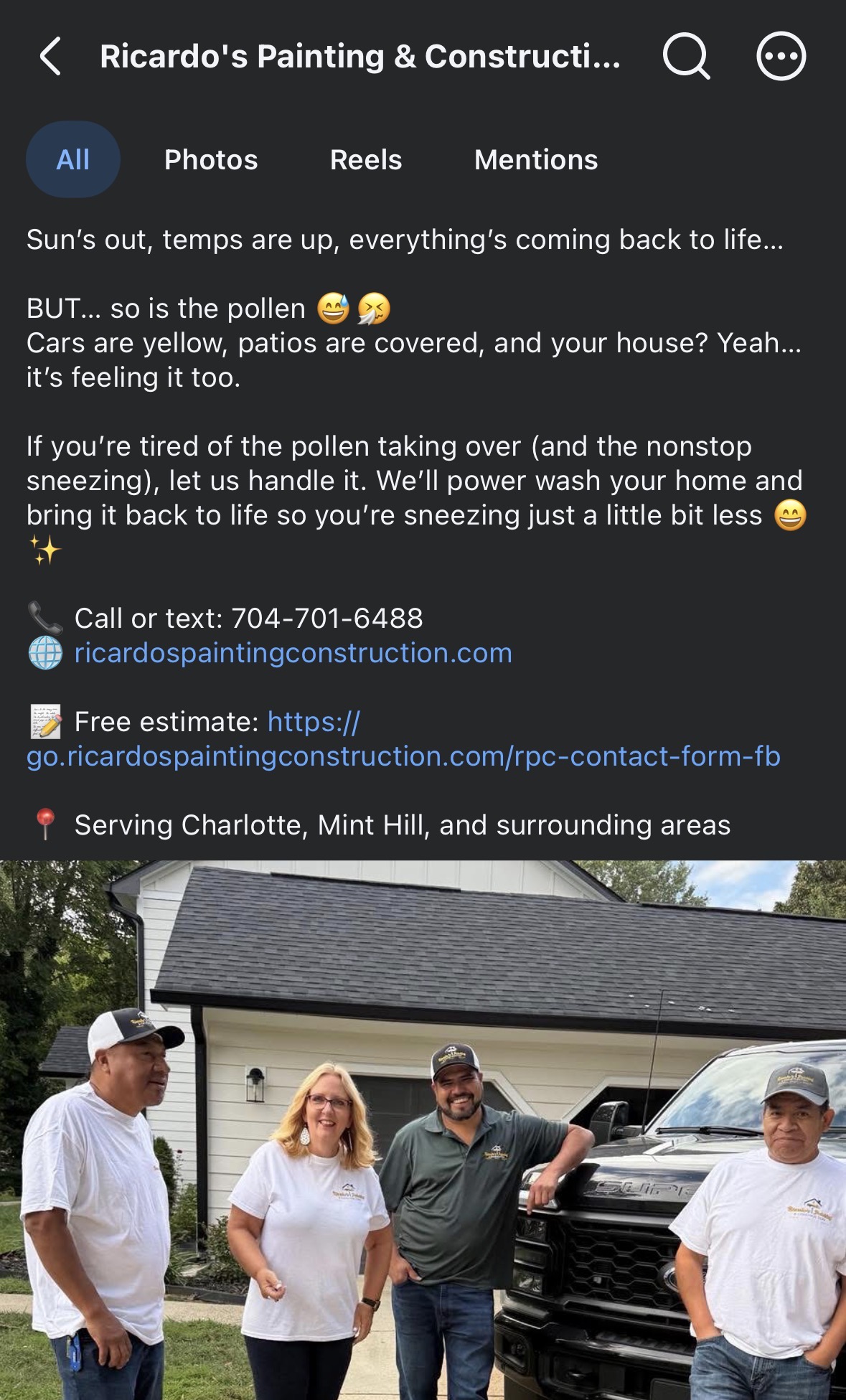 Social media post created by HausPro Digital for a home service business, shown on a phone